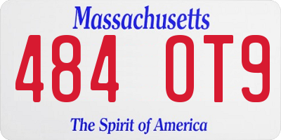 MA license plate 484OT9