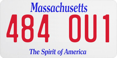MA license plate 484OU1