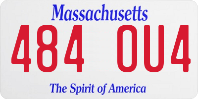 MA license plate 484OU4