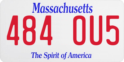 MA license plate 484OU5