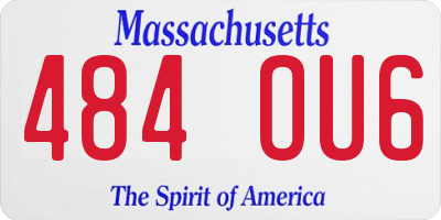 MA license plate 484OU6