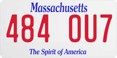 MA license plate 484OU7