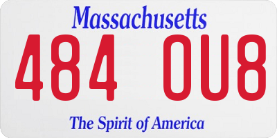 MA license plate 484OU8