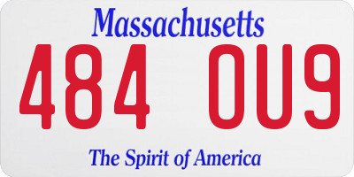 MA license plate 484OU9