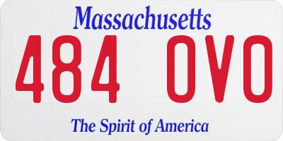 MA license plate 484OV0