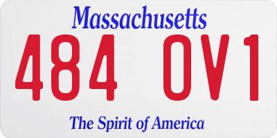 MA license plate 484OV1
