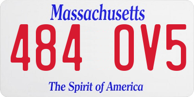 MA license plate 484OV5