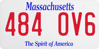 MA license plate 484OV6