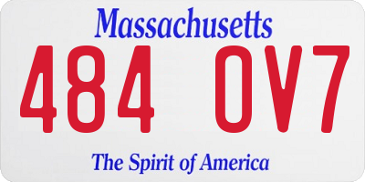 MA license plate 484OV7