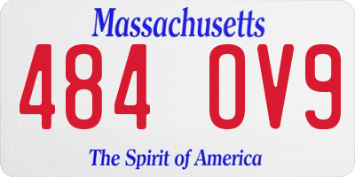 MA license plate 484OV9