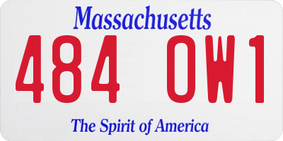MA license plate 484OW1