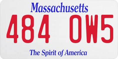 MA license plate 484OW5