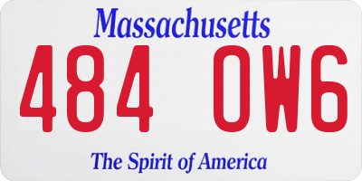 MA license plate 484OW6