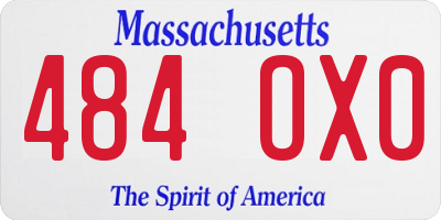 MA license plate 484OX0