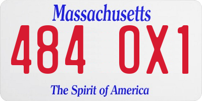 MA license plate 484OX1