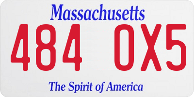 MA license plate 484OX5