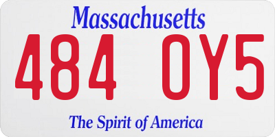 MA license plate 484OY5
