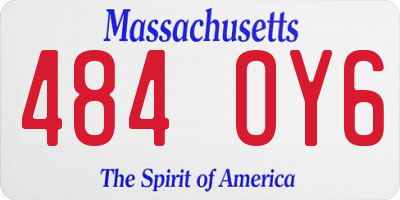 MA license plate 484OY6