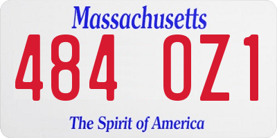 MA license plate 484OZ1