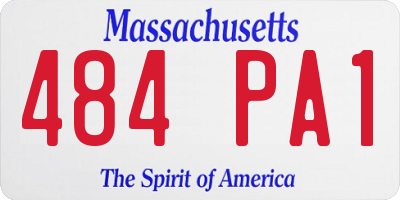 MA license plate 484PA1