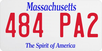 MA license plate 484PA2