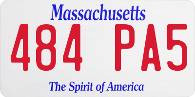MA license plate 484PA5