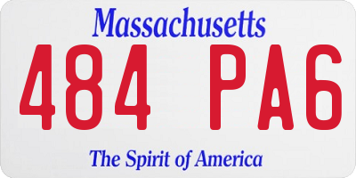MA license plate 484PA6