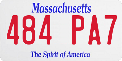 MA license plate 484PA7
