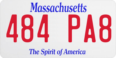 MA license plate 484PA8