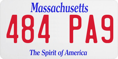 MA license plate 484PA9