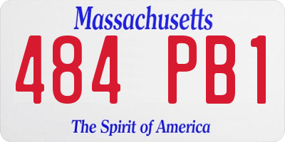 MA license plate 484PB1
