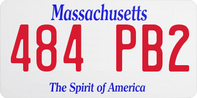 MA license plate 484PB2