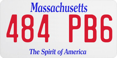 MA license plate 484PB6