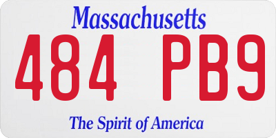 MA license plate 484PB9