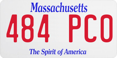 MA license plate 484PC0