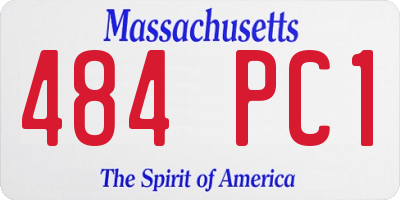 MA license plate 484PC1