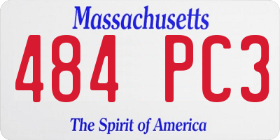 MA license plate 484PC3
