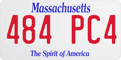 MA license plate 484PC4