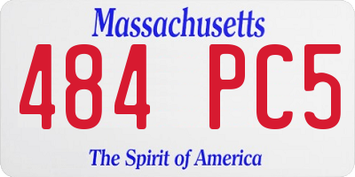 MA license plate 484PC5