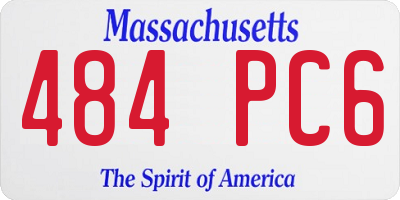 MA license plate 484PC6