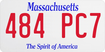 MA license plate 484PC7