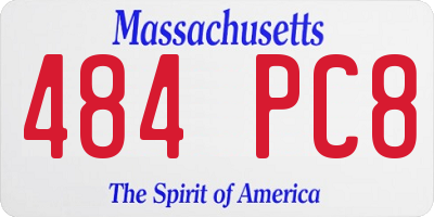 MA license plate 484PC8