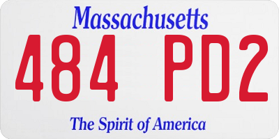 MA license plate 484PD2