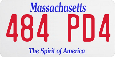 MA license plate 484PD4