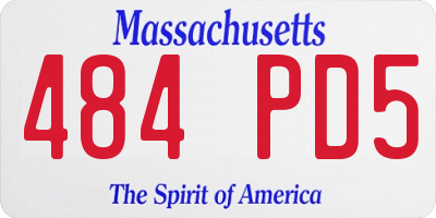 MA license plate 484PD5