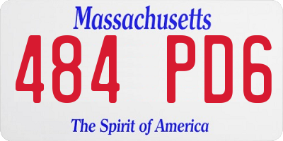 MA license plate 484PD6