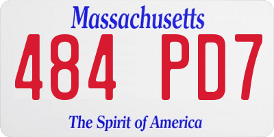 MA license plate 484PD7