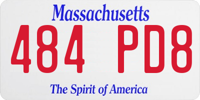 MA license plate 484PD8