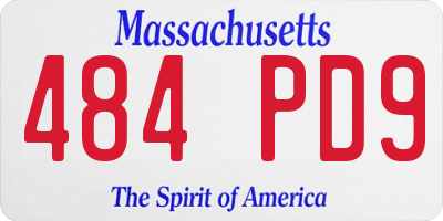 MA license plate 484PD9