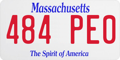 MA license plate 484PE0